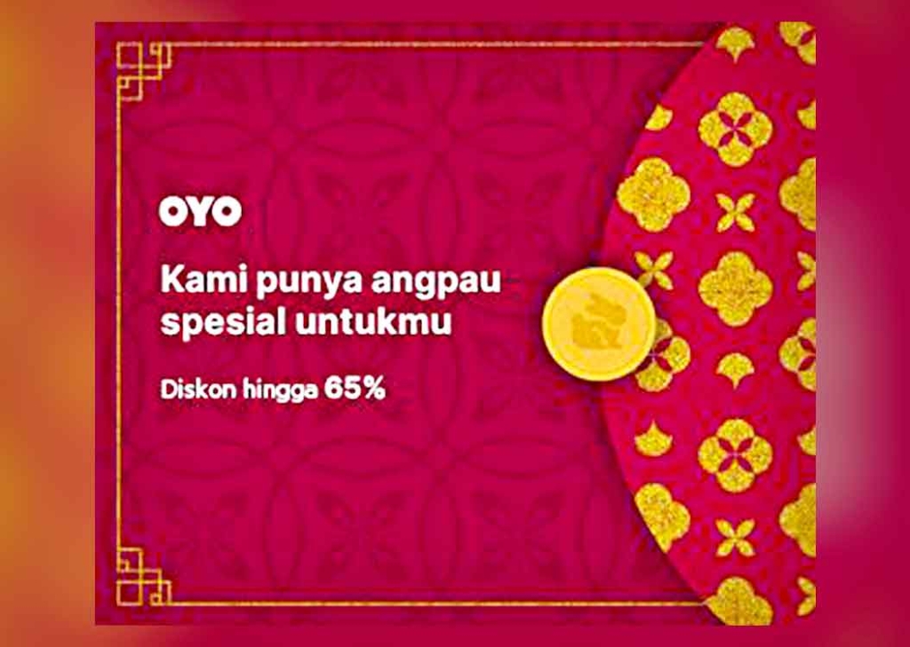 Sambut Imlek Platform Akomodasi Oyo Berikan Potongan Harga Hingga