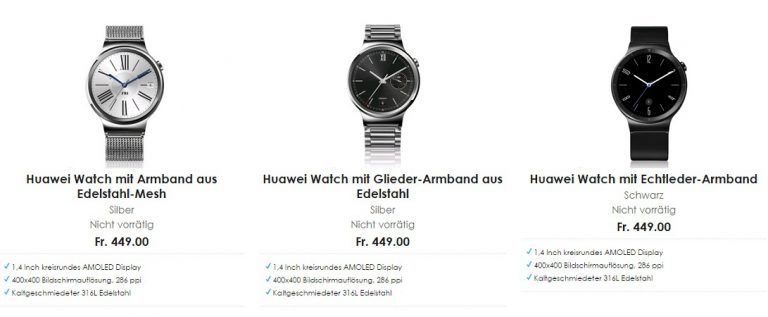 Untuk Pertama Kali, Huawei Watch Dipasarkan di 9 Negara Eropa