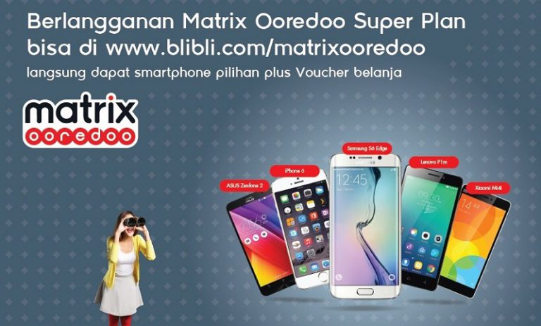 Beli Matrix Ooredoo Super Plan Kini Bisa Lewat Blibli.com