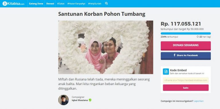 Lewat Kitabisa.com, Netizen Kumpulkan Dana untuk Korban Pohon Tumbang di UI