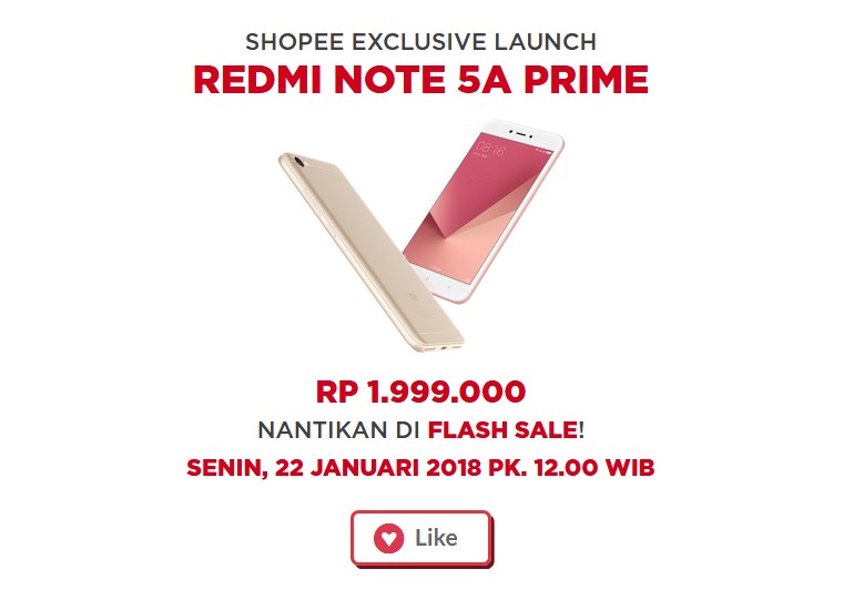 Redmi Note 5A Prime Shopee