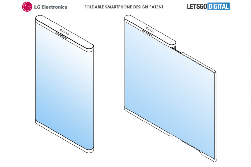 LG patent foldable phone borderless design