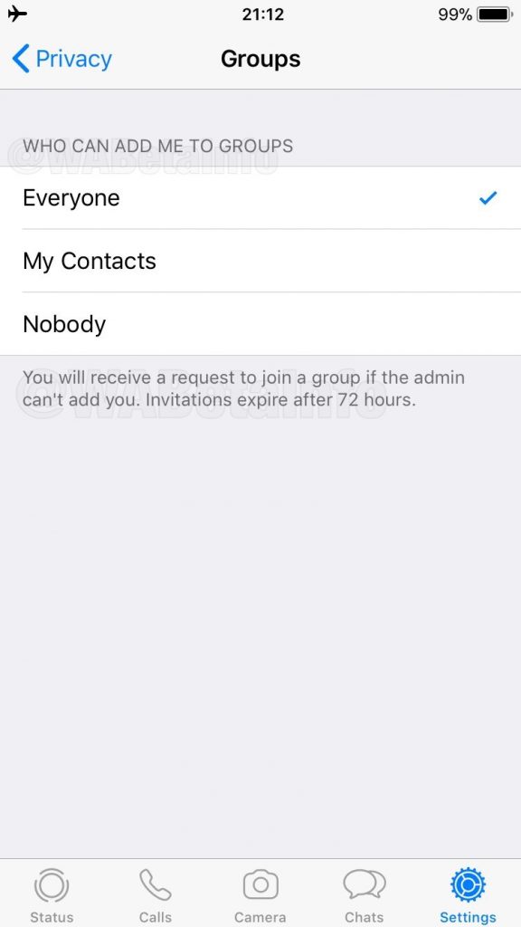 whatsapp group invitation system wabetainfo