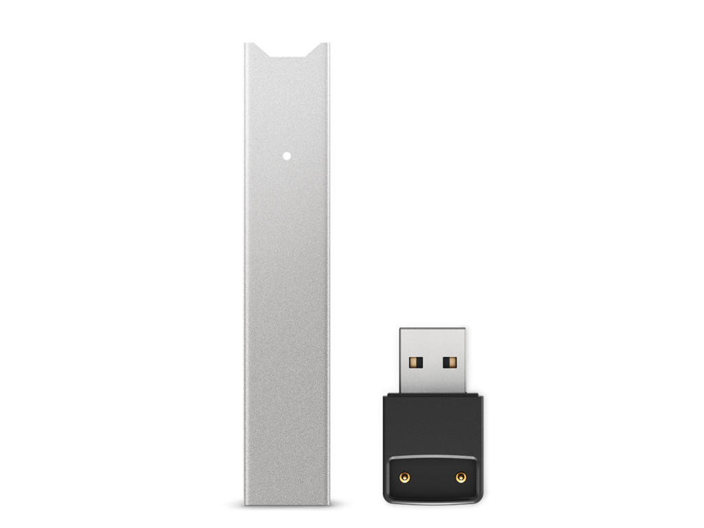 JUUL Device Silver and USB Charging Dock
