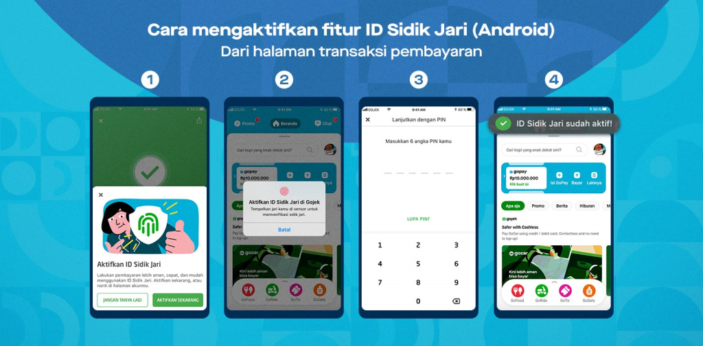 Fitur ID Sidik Jari GoPay untuk Bertransaksi
