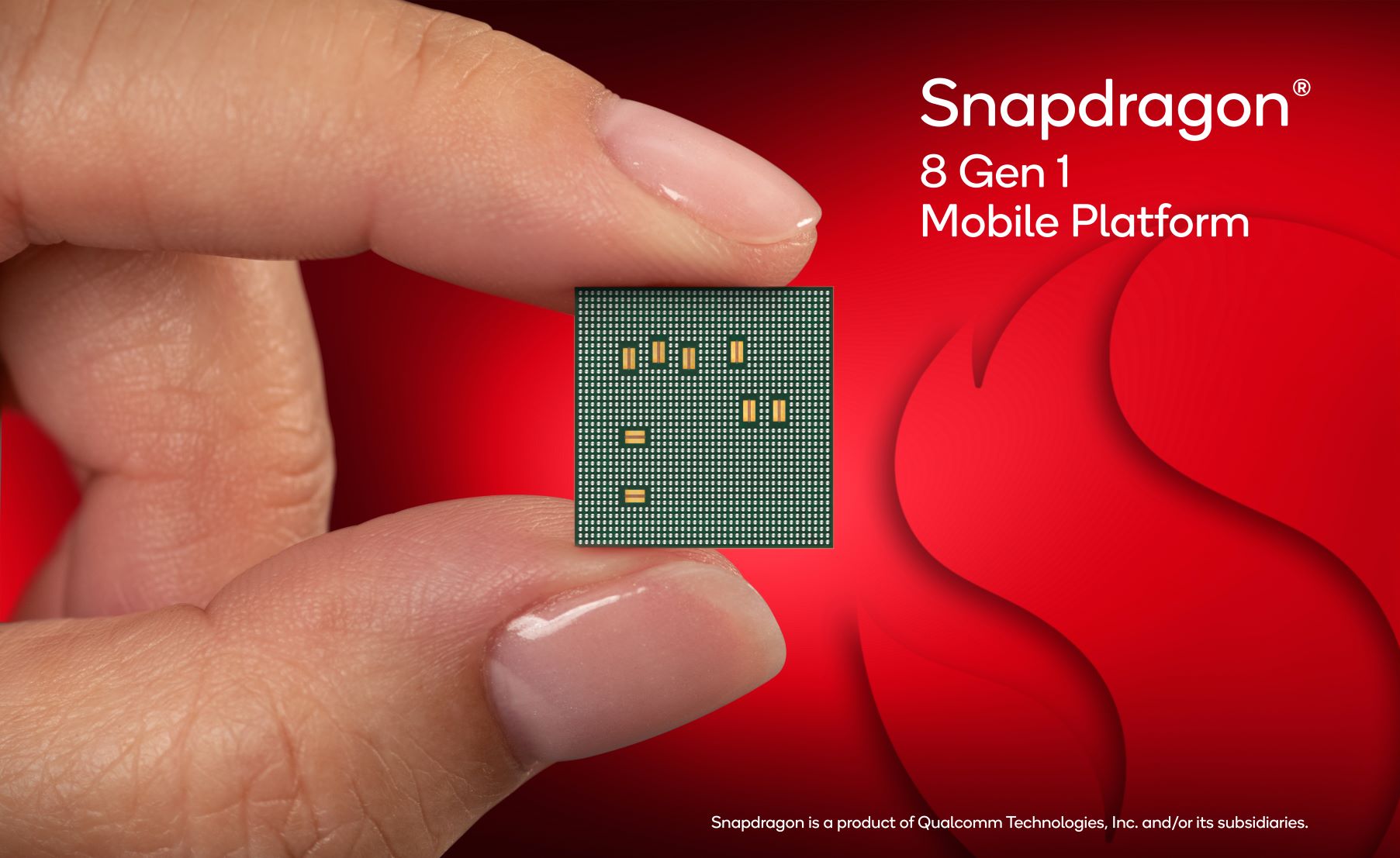 Chip Image Snapdragon 8 Gen 1 Mobile Back