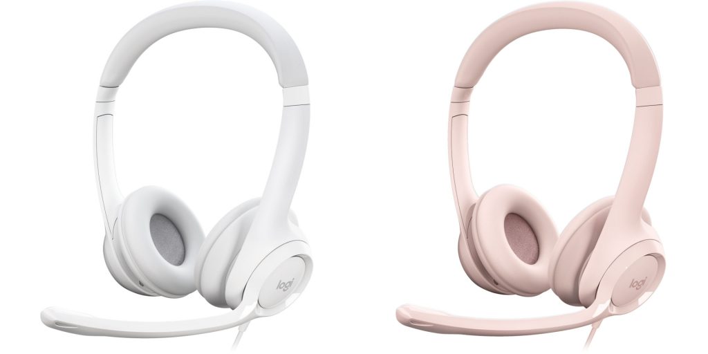 Logitech H390 USB headset off white and rose