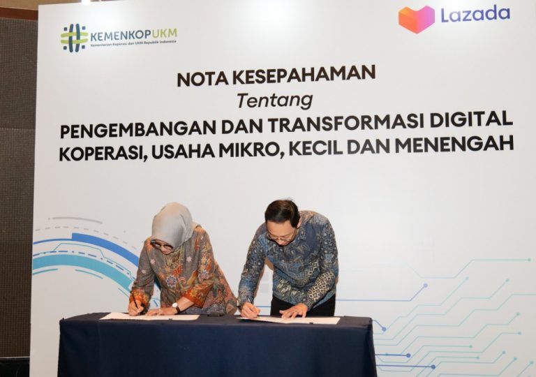 Teken MoU, Lazada dan Kemenkop Sepakat Dorong Transformasi Digital UMKM di Indonesia