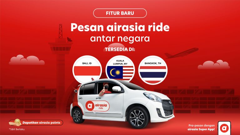 airasia ride Perbarui Fitur, Bisa Pesan Terjadwal Taksi Online Antar Negara