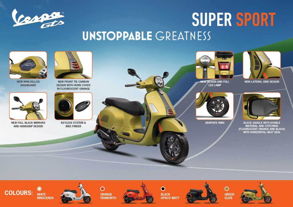 Media Infographic Vespa Colors Super Sport 2023