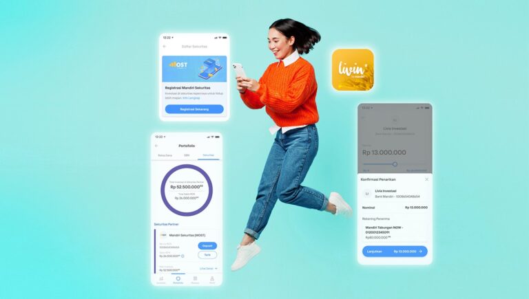 Layanan Investasi Saham Kini Hadir di SuperApp Livin’ by Mandiri. Nasabah Bisa Investasi Saham Kapan dan Dimana Saja