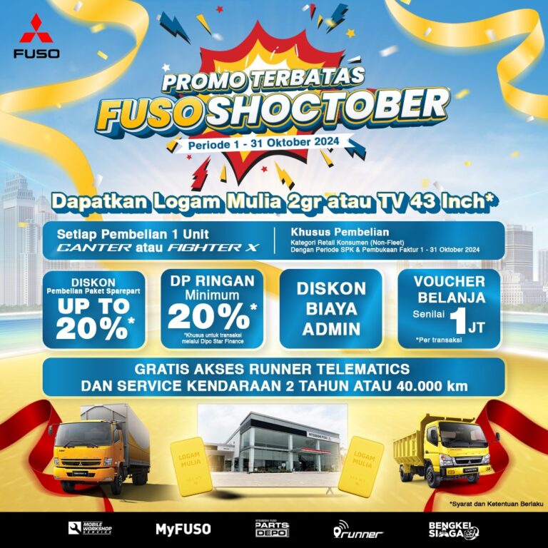 Mitsubishi FUSO Hadirkan Promo Shocktober 2024 untuk Dorong Pertumbuhan Bisnis Kendaraan Niaga di Indonesia