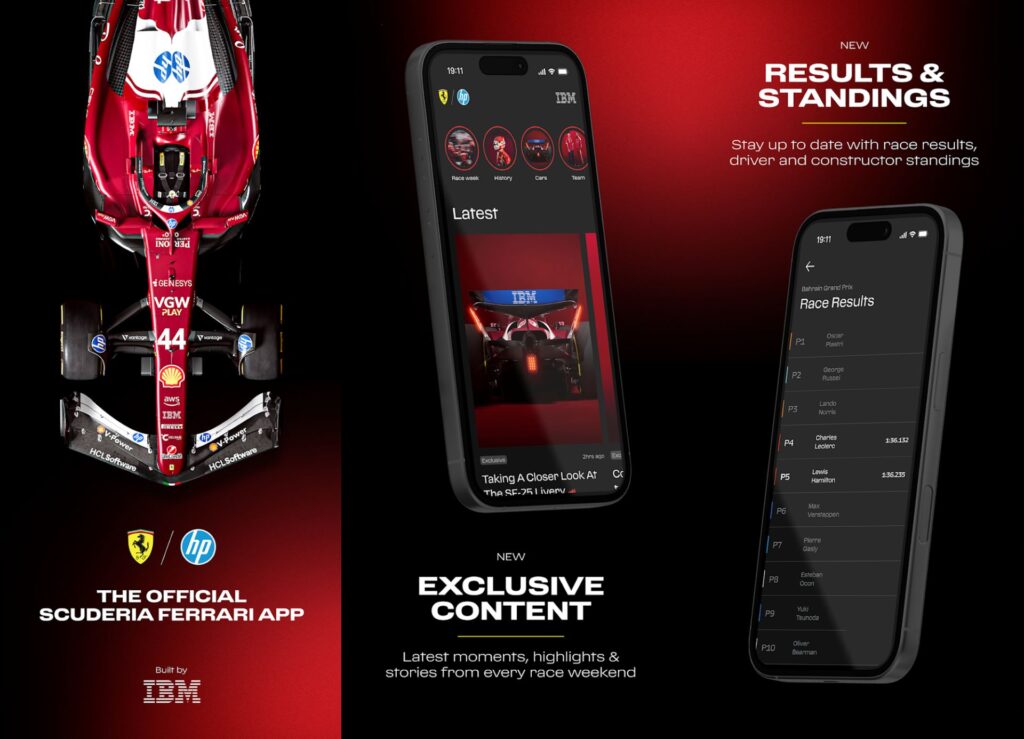 IBM Scuderia Ferrari HP F1 app 02