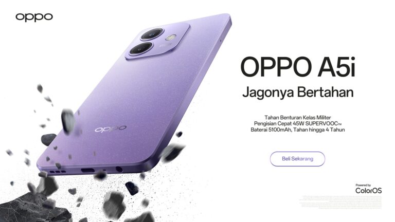 OPPO A5i Resmi Hadir di Indonesia, Smartphone Tangguh dengan Baterai Super Awet dan Performa Andal